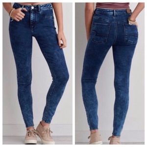 AEO Acid wash Sky Hi-rise jegging jeans